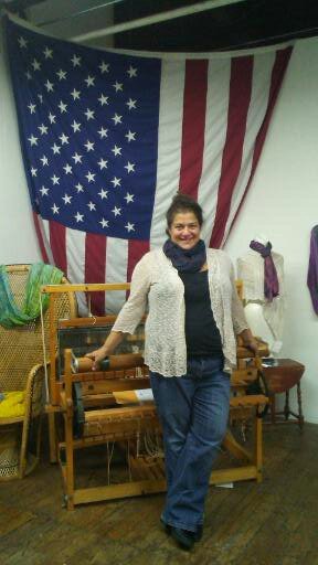 Artist with loom